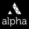 Alpha Living Housing - Black and white logo